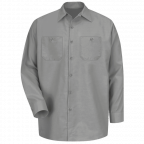 Professional Light Grey Work Shirt with Embroidered Name & Wilson Tech Criminal Science Logo